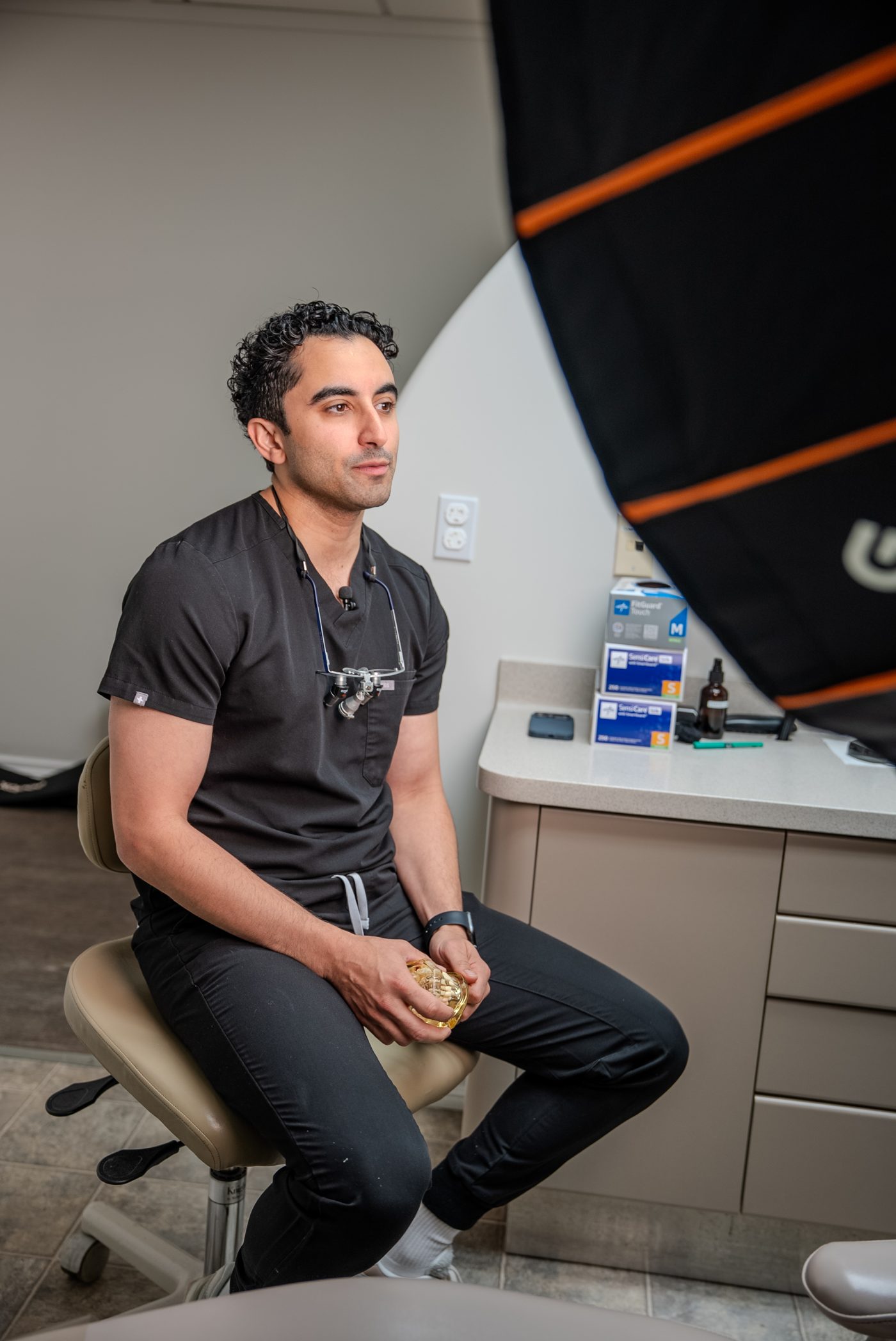 A client on camera